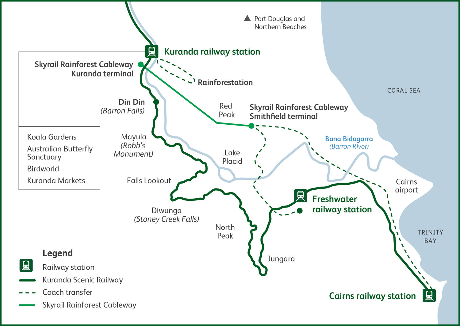 Kuranda Scenic Railway Route Map